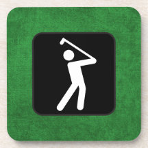 Silueta del golf posavasos de bebida