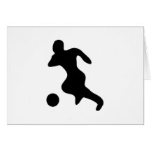 Silueta del jugador de fútbol tarjetas