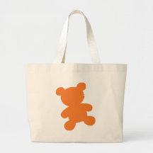 Silueta del juguete del oso bolsa de mano
