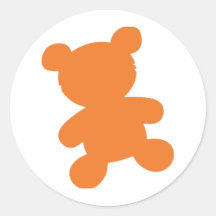Silueta del juguete del oso pegatina