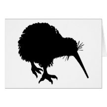 Silueta del kiwi felicitaciones