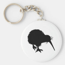 Silueta del kiwi llaveros