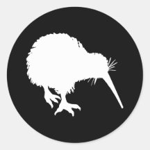 Silueta del kiwi pegatinas  