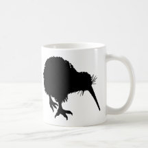 Silueta del kiwi taza