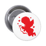 Silueta del rojo del Cupid Pin