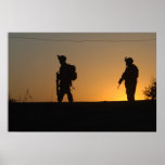 Silueta militar impresiones