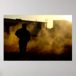 Silueta militar poster