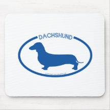 Silueta Mousepad del Dachshund Tapete De Raton