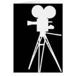 Silueta retra de la cámara de película tarjetas