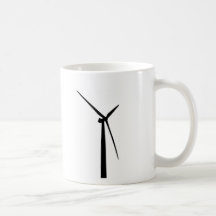 Silueta simple de la energía del verde de la turbi taza