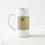 Silueta Stein del león del oro Tazas