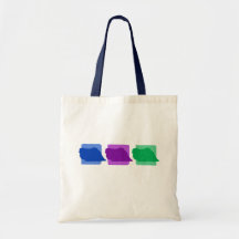 Siluetas coloridas de Pekingese Bolsas De Mano