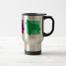 Siluetas coloridas de Tervuren Taza