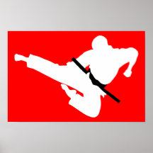 siluetas de los artes marciales impresiones