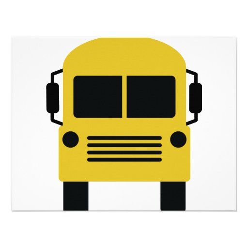 símbolo amarillo del autobús escolar comunicado personalizado