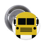 símbolo amarillo del autobús escolar pin