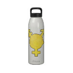 Símbolo amarillo del transexual botella de agua reutilizable