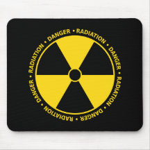 Símbolo amarillo Mousepad de la radiación