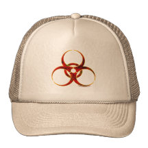 Símbolo amonestador del Biohazard Gorras De Camionero