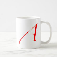 Símbolo ateo (rojo A) Tazas