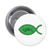 Símbolo cristiano de los pescados de IXOYE - perga Pins