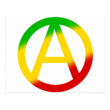 Símbolo de la anarquía de Rasta Tarjetas Postales