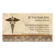 Símbolo de la medicina del médico práctica del méd tarjeta de negocio