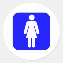 Símbolo de la mujer pegatinas redondas