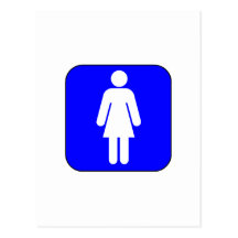 Símbolo de la mujer tarjeta postal