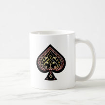 Símbolo de las espadas: Naranja y rojo: Taza De Café