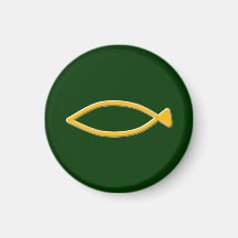Símbolo de los pescados imán de frigorífico
