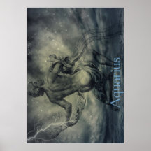 Símbolo de moda del zodiaco del acuario del vintag impresiones