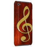 Símbolo de música en la caja de madera de iPod de  Case-Mate iPod Touch Fundas