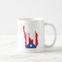 símbolo de Nueva York y del puerto combinado Taza