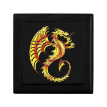 Símbolo de oro del dragón cajas de recuerdo
