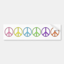 Símbolo de paz adaptable Bumpersticker Etiqueta De Parachoque