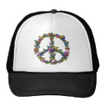 Símbolo de paz de la mariposa gorras de camionero