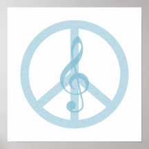 Símbolo de paz de la música poster