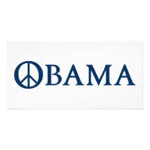 Símbolo de paz de Obama Tarjetas Personales Con Fotos