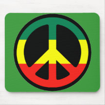 Símbolo de paz de Rasta Alfombrillas De Ratones