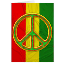 Símbolo de paz de Rasta Felicitacion