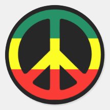 Símbolo de paz de Rasta Pegatinas