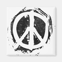 Símbolo de paz del Grunge Imán Para Frigorifico