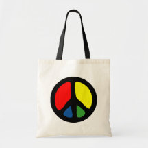 Símbolo de paz maravilloso del hippy bolsas
