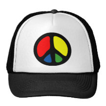 Símbolo de paz maravilloso del hippy gorro de camionero