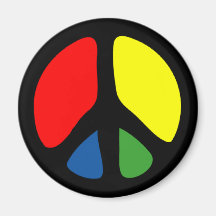 Símbolo de paz maravilloso del hippy imán
