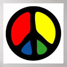 Símbolo de paz maravilloso del hippy impresiones