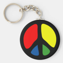 Símbolo de paz maravilloso del hippy llavero