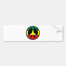 ¡Símbolo de paz para el mundo! Pegatina De Parachoque