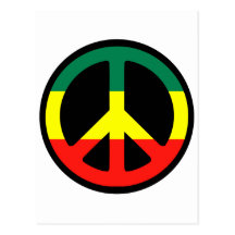 ¡Símbolo de paz para el mundo! Tarjetas Postales